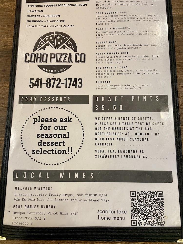 COHO PIZZA CO. Menu image 3